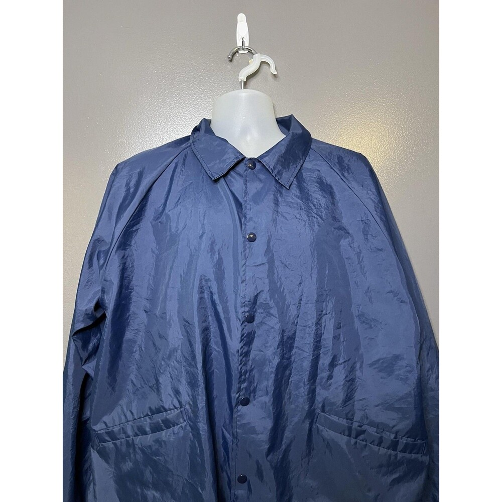 Vintage Cardinal Jacket Mens 2XL Blue Fleece Lined JEVIC Coach Windbreaker USA